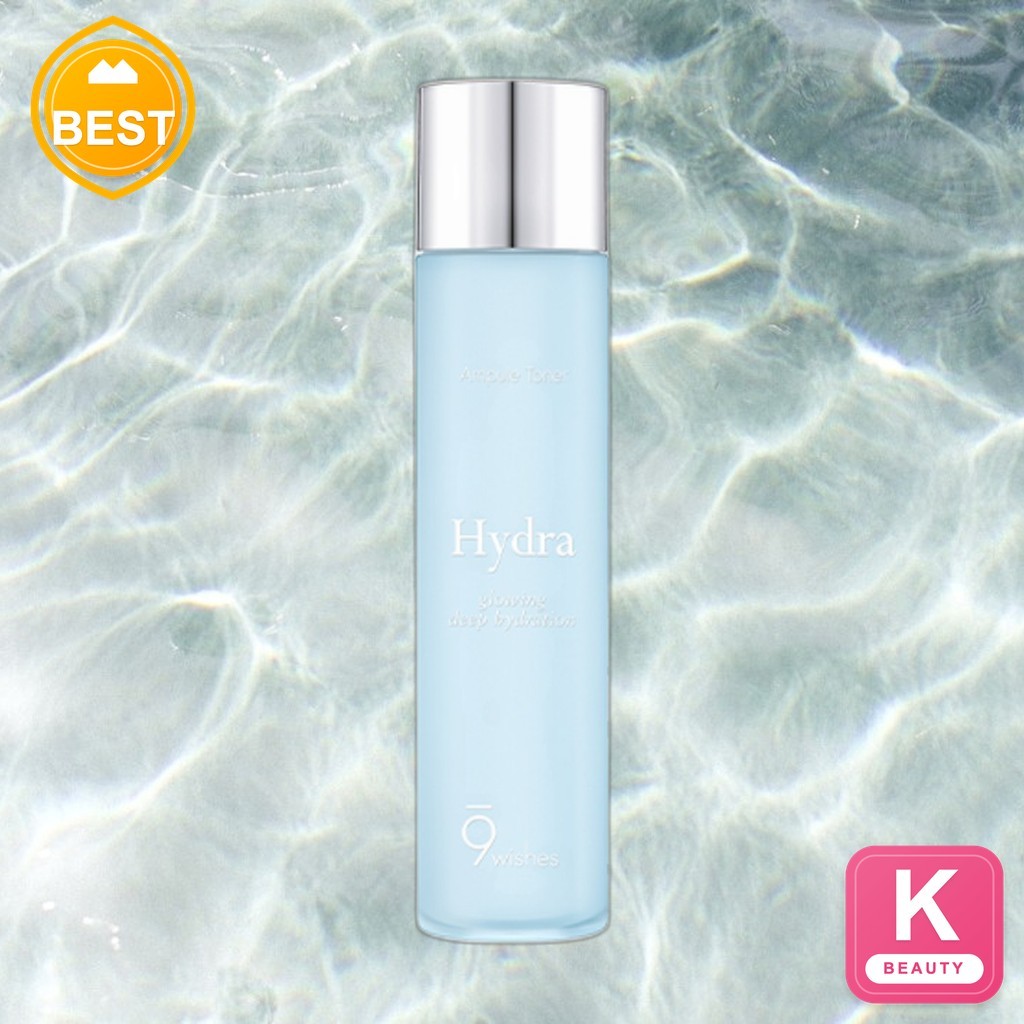 [9wishes] Hydra Ampoule Toner 150ml Dưỡng ẩm sâu Mặt Toner Hyaluronic Acid K-Beauty Skincare