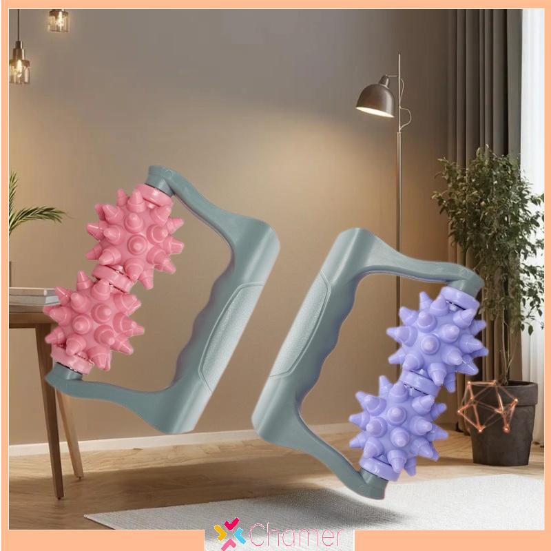 [Chamer] Mace Leg Roller Massage Sti Hand Held Calf Massage Roller Hand Held Double Ball Muscle Rela