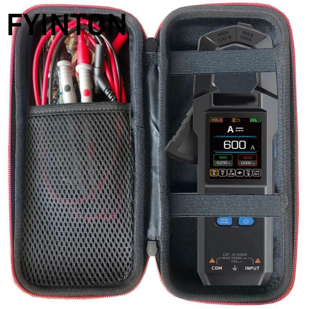 FYINTON Mang theo, Máy đo kẹp vỏ cứng lót xốp, Túi bảo vệ chống sốc đa năng chuyên nghiệp để bảo vệ 