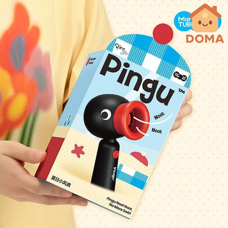 Giảm giá Mark Tubu Pingu Quạt nhỏ Quà tặng sinh nhật Quạt chim cánh cụt Quà tặng di động Cô gái Bạn 