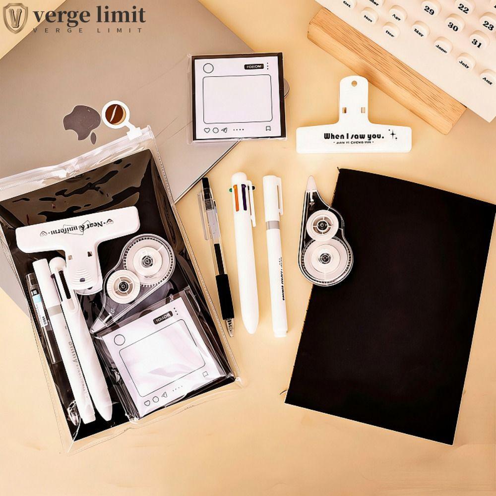 Bộ văn phòng phẩm dành cho học sinh VERGE LIMIT, Bộ văn phòng phẩm trường học đơn giản di động, Back