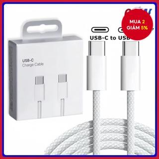  Cáp sạc siêu nhanh PD 60W Dual Type C cho iPhone 15 16 17 Pro Max và iPad Macbook iMac.