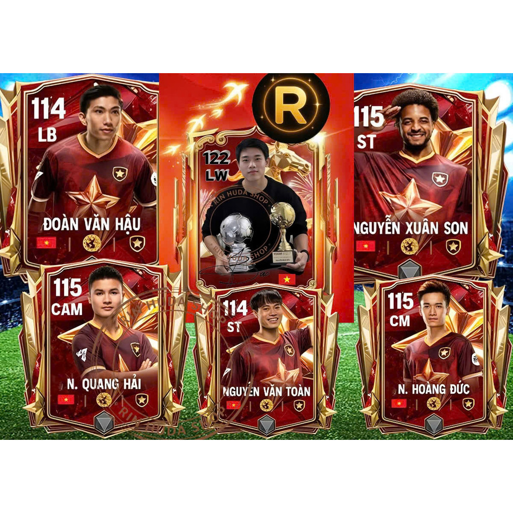 [Mùa VNAS 26] Móc Khóa Cầu Thủ Thẻ Cầu Thủ FC Mobile Mùa Thẻ VNAS 26