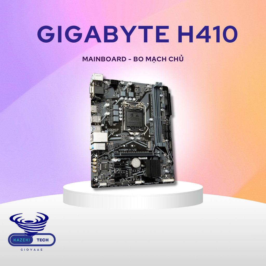 Mainboard Gigabyte H410 Socket LGA1200 Hỗ Trợ Intel Gen 10 – DDR4 Ổn Định Cho PC Văn Phòng & Gaming 