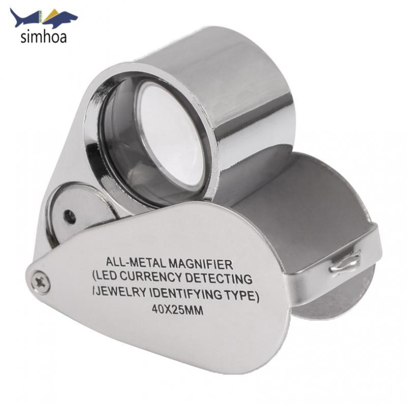 Kính loup kiểm tra kim cương và pha lê Jewel Loupe với đèn LED kép, độ phóng đại 40X