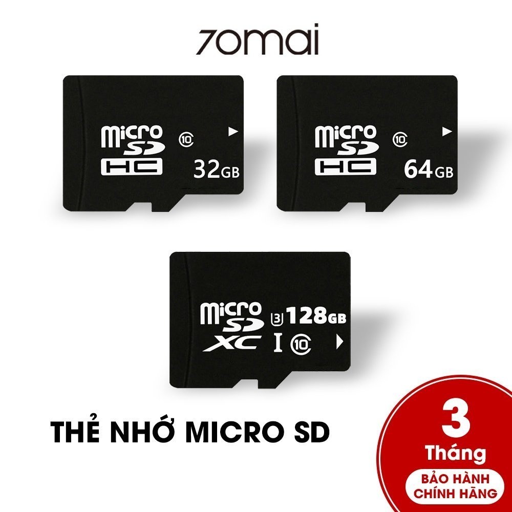 Thẻ nhớ TF gốc CLASS10 Micro SD 70mai Dung lượng 32GB 64GB 128GB Hàng có sẵn
