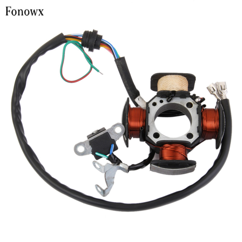 Máy phát điện nam châm Stator Cuộn dây 12V 4 cực cho xe tay ga Xe máy CG125 ATV Go Kart