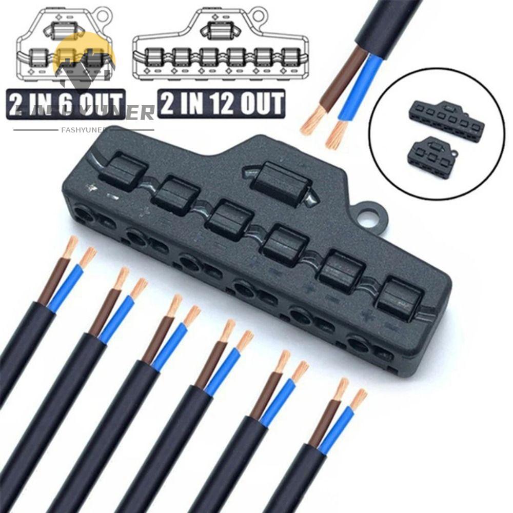 Bộ chia đầu nối dây FASHYUNER, Khối đầu cuối điện loại 6 cổng, Loại song song chuyên nghiệp Điện áp 