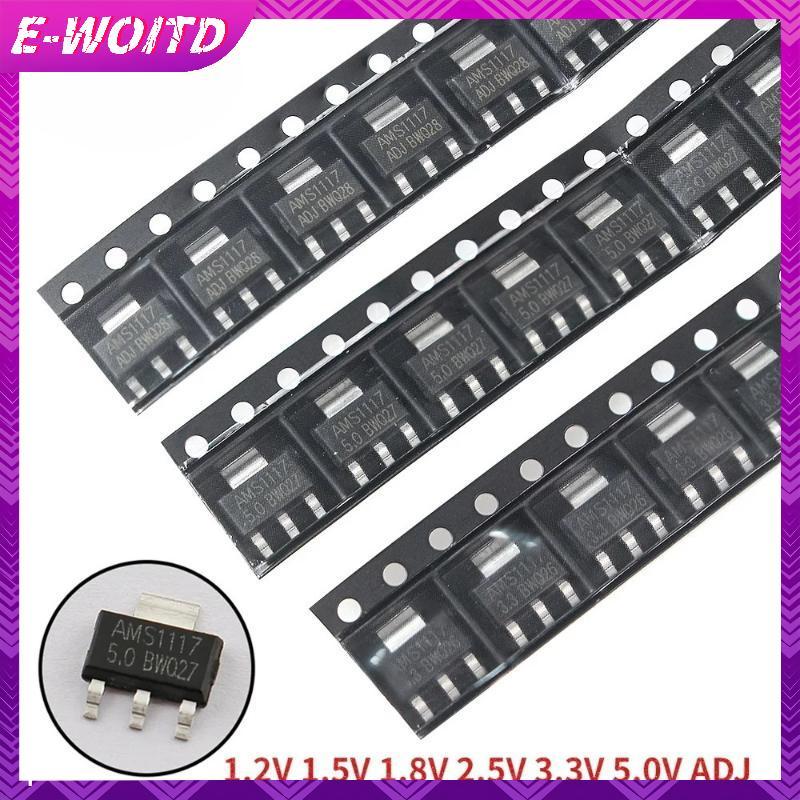 E-WOITD SOT-223 70 CÁI Bộ điều chỉnh điện áp AMS1117 AMS1117-3.3V AMS1117-ADJ AMS1117-5.0V AMS1117-2