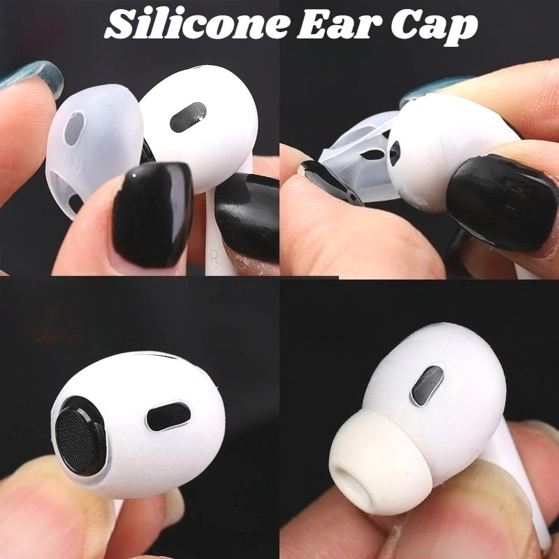 3 Cặp Đầu Tai Silicon Cho Apple AirPods 1 2 3 4 Nút Tai Bluetooth Không Dây Nút Tai Chống Trơn Trượt