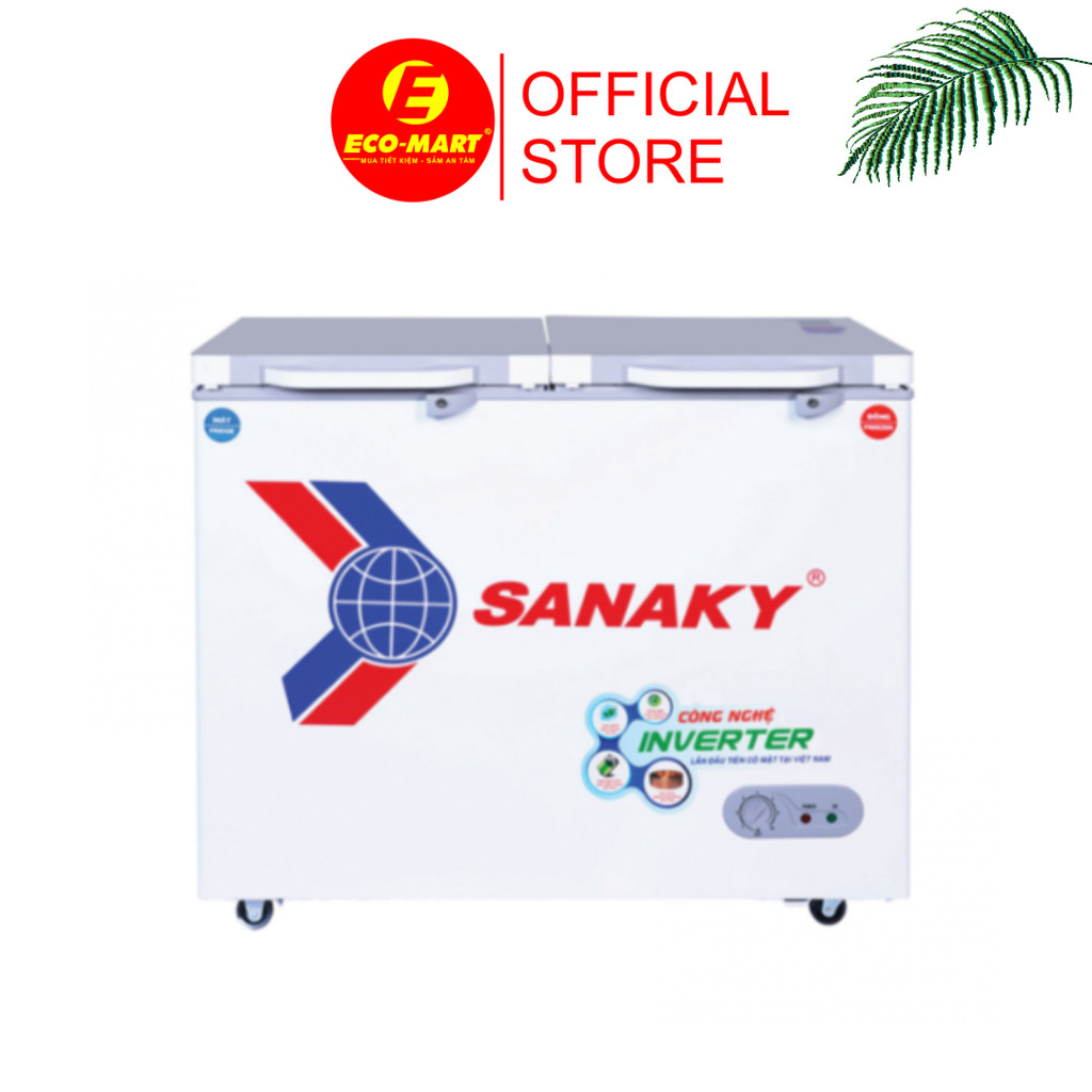 Tủ đông Sanaky VH-2899W4K 220L mặt kính 2 chế độ Inverter có lắp đặt