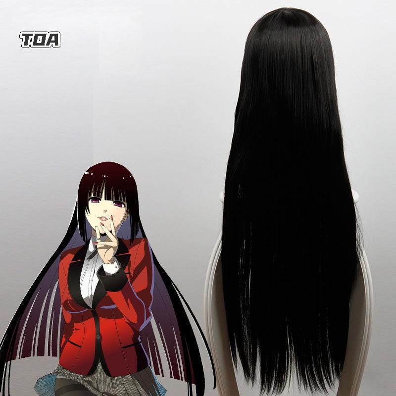 Toa Anime Tóc Giả Jabami Yumeko - Tóc Thẳng Đen, Perfect cho Cosplay
