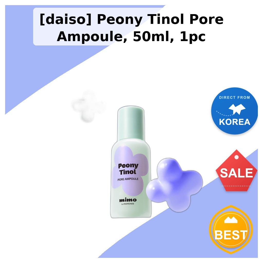 [daiso] Peony Tinol Pore Ampoule, 50ml, 1 cái / Hàn Quốc Pore Ampoule / Tinh chỉnh kết cấu da / Chín
