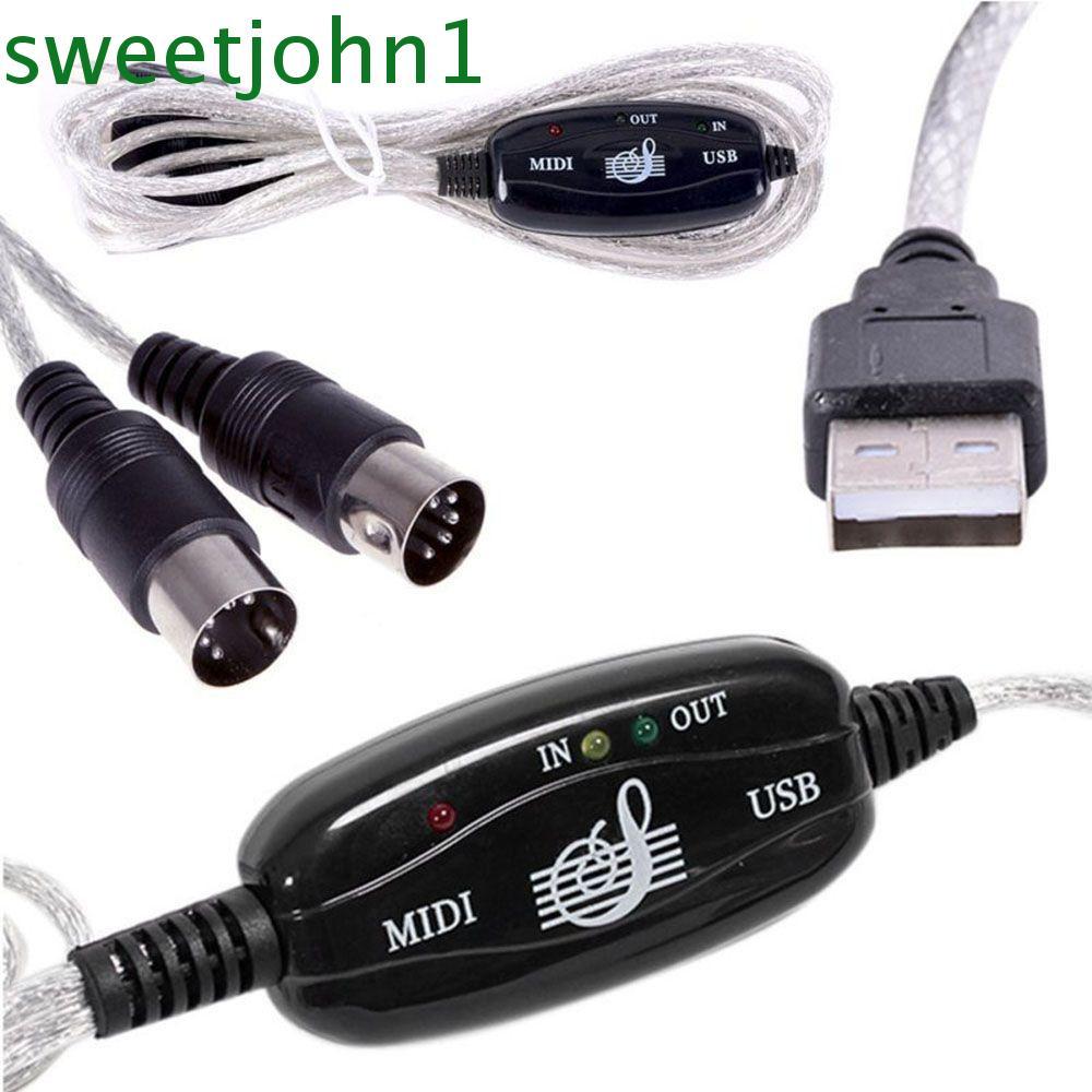 SWEETJOHN MIDI sang cáp USB Giao diện MIDI hữu ích chuyên nghiệp cho bàn phím PC cho đàn Piano điện 
