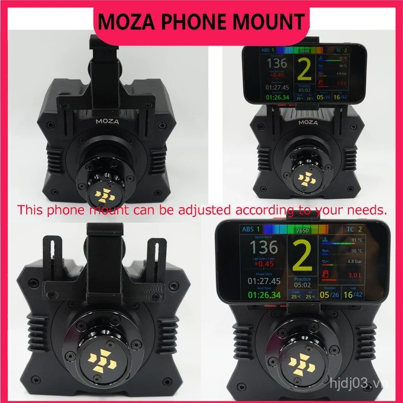 SIMPUSH Giá đỡ điện thoại có thể điều chỉnh đa năng Tương thích với đế MOZA R5 R3 R9 R12 FANATEC - D