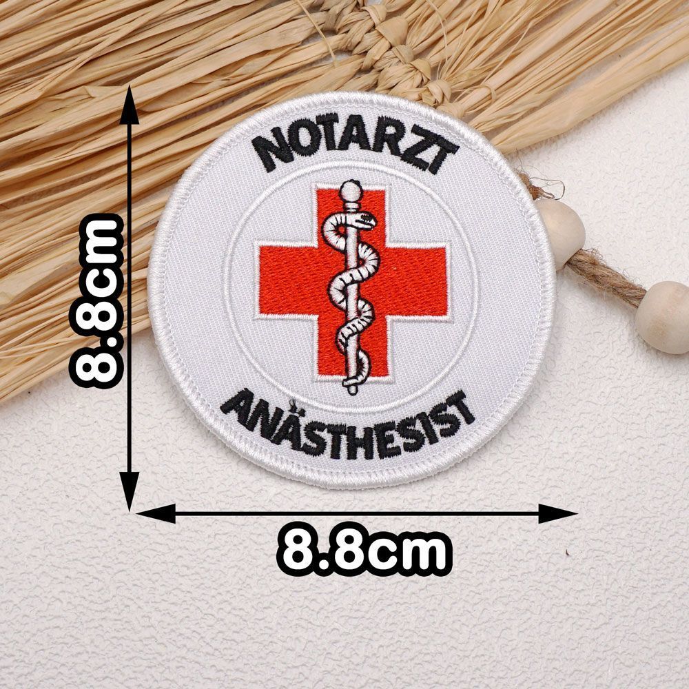 [Miếng dán Velcro tùy chỉnh] AE.Outdoor sơ cứu bác sĩ gây mê Đức thêu 3D Velcro Patch / Huy hiệu / b