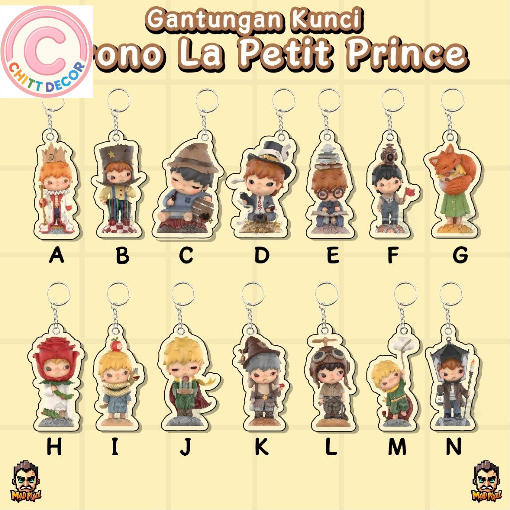 Gantungan Kunci Hirono Le Petit Prince / Acrylic KeyChain Hirono / Ganci Akrilik Hirono La Petit Pri