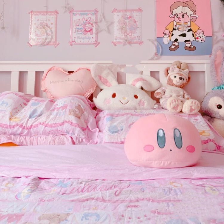 Gối bánh bao hình ngôi sao dễ thương Kirby