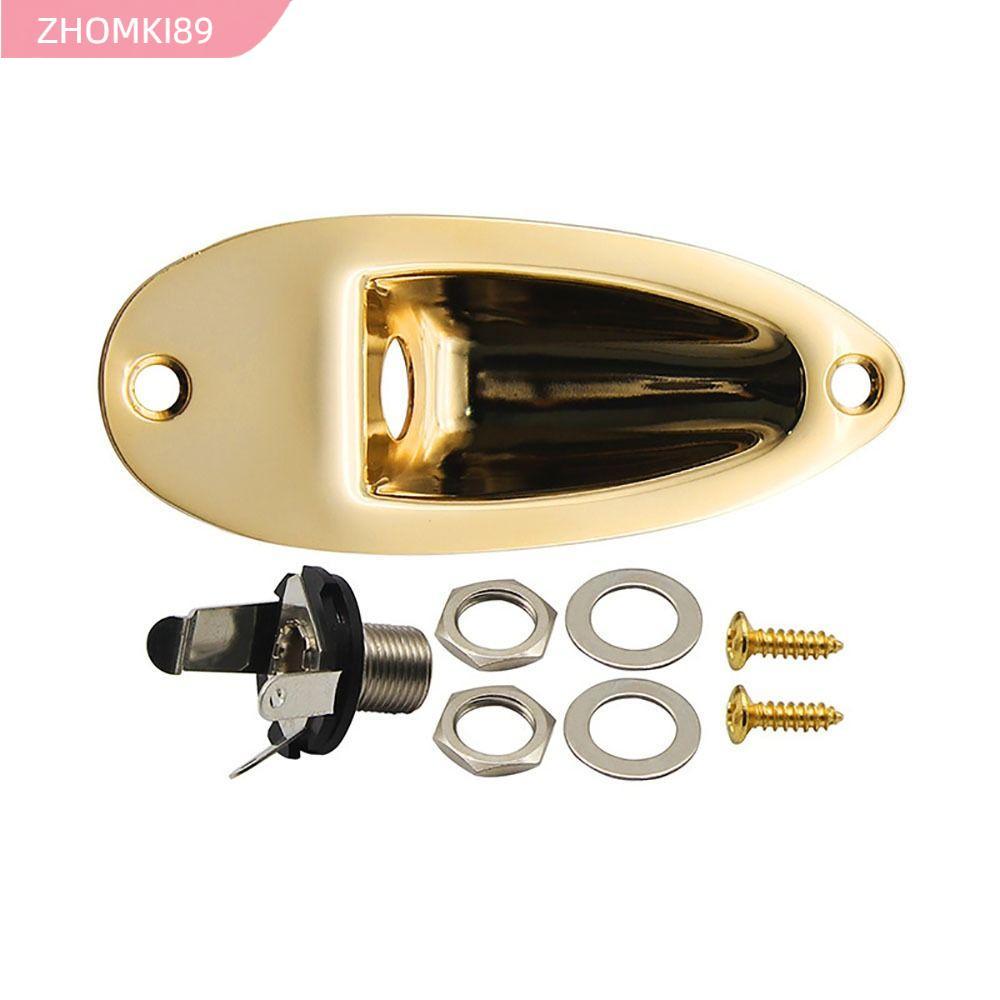 ZHOMKI89 Guitar Jack Đĩa, Đàn Guitar Điện Hình Thuyền Guitar Đầu Vào Jack, Linh Kiện Thay Thế Jack Ổ