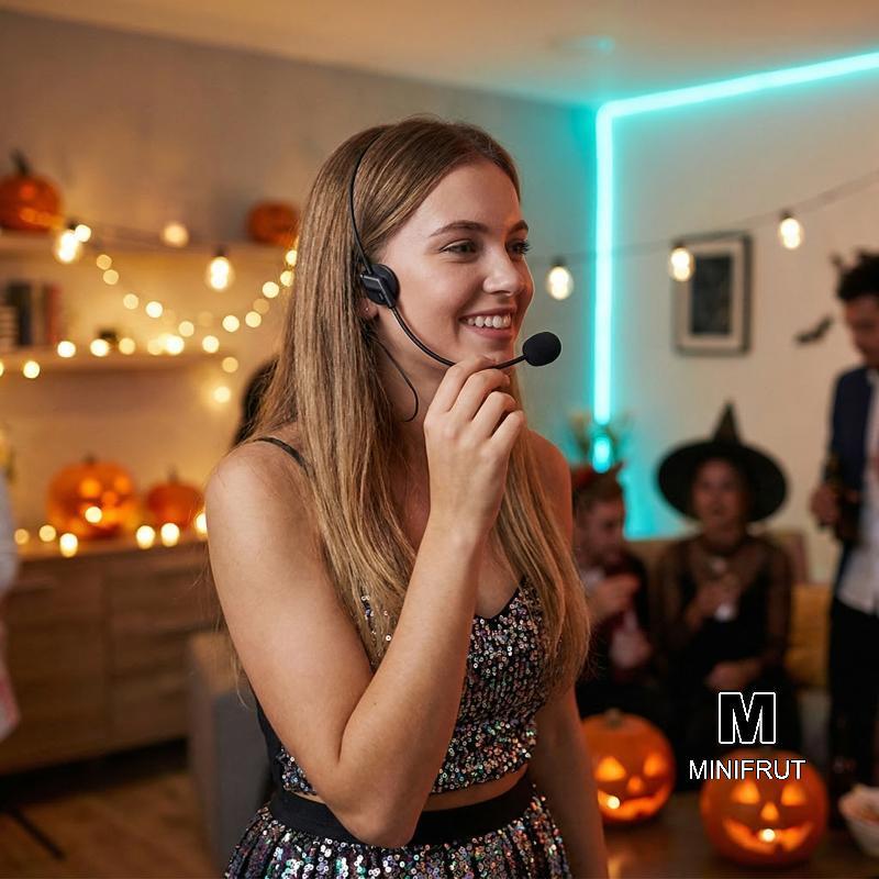 MINIFRUT] Đạo cụ tai nghe micro giả nhẹ cho trang phục Rostar Halloween Party và phụ kiện chơi nhập 