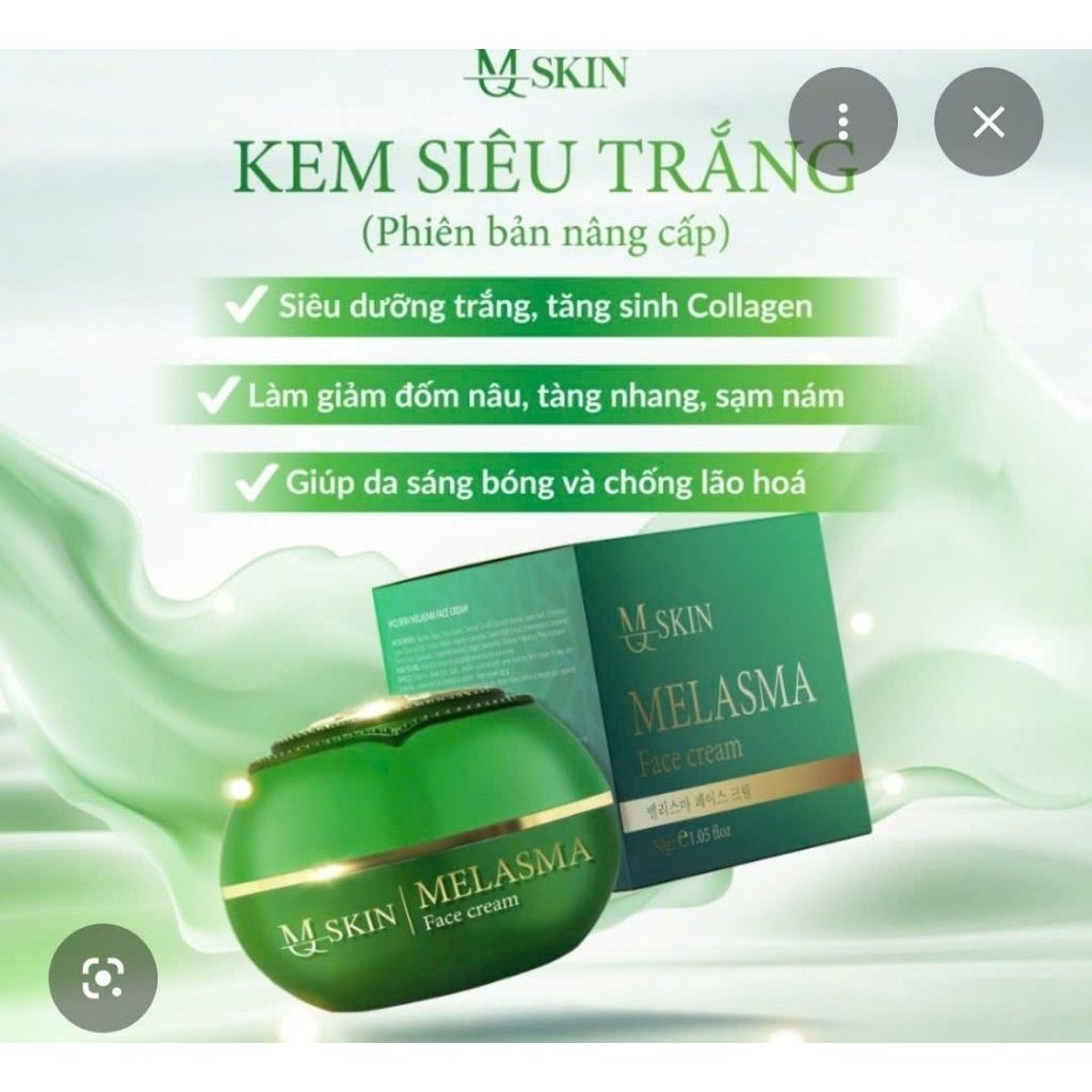 KEM FACE SIÊU TRẮNG MQ SKIN 20GRAM CHÍNH HÃNG DATE MỚI HÀNG CHÍNH HÃNG