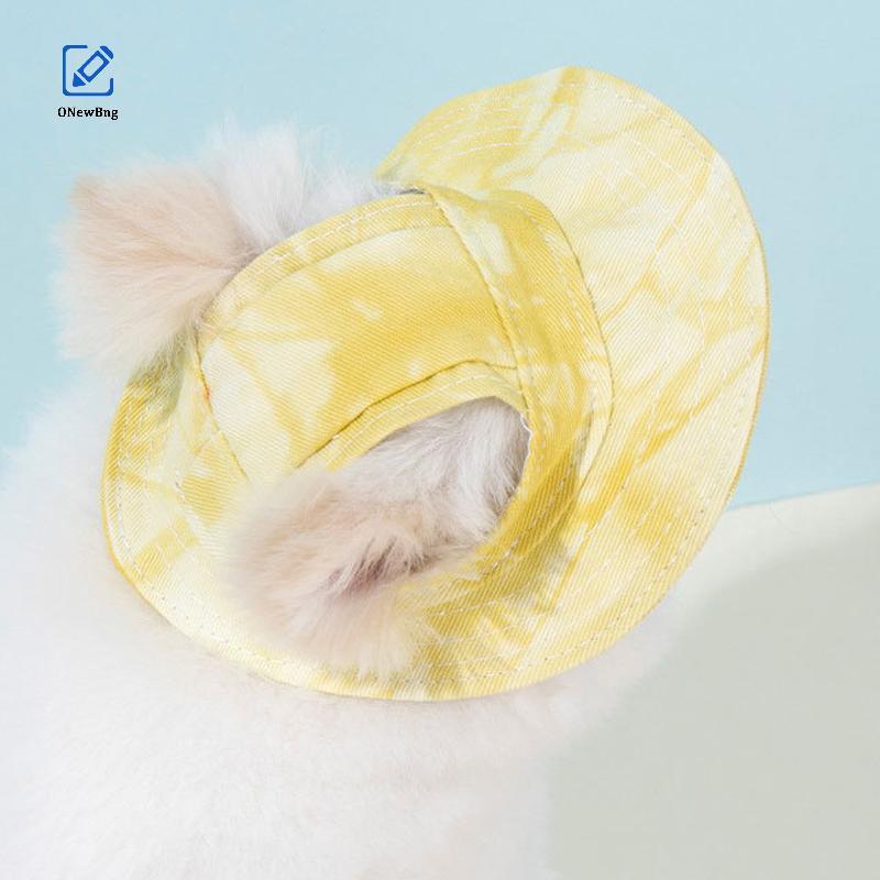 ONew Mèo Nón Chó Mũ Chống Nắng Tai Mở Đầu Thú Cưng Người Cá Mũ Đầu Phụ Kiện Bng