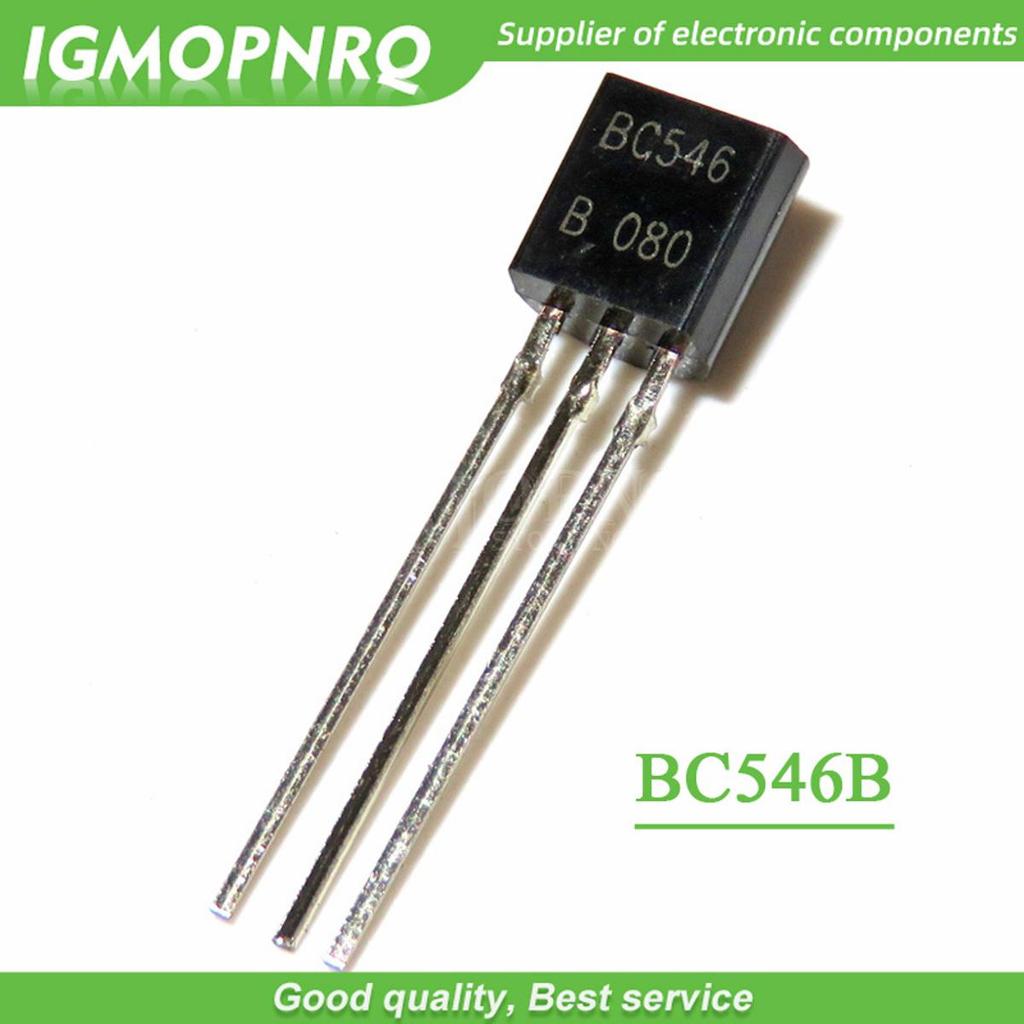 Bộ 50 BC546B BC546 TO-92 Transistor lưỡng cực - BJT NPN 80Vcbo 80 Vceo 200mA 500mW Trans mới nguyên 