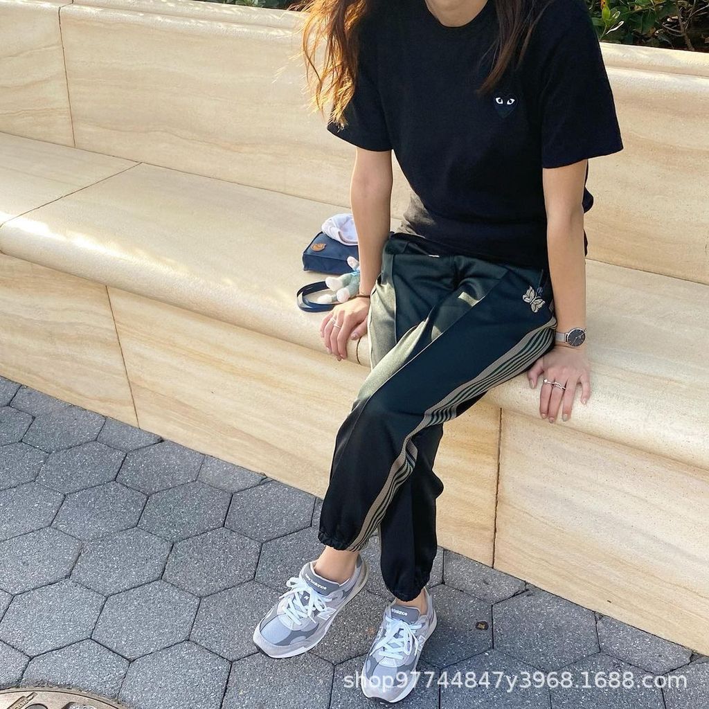 IQG7 Needles Spring and Summer Zipper jogger pants  Slim Fit  Niche Trousers