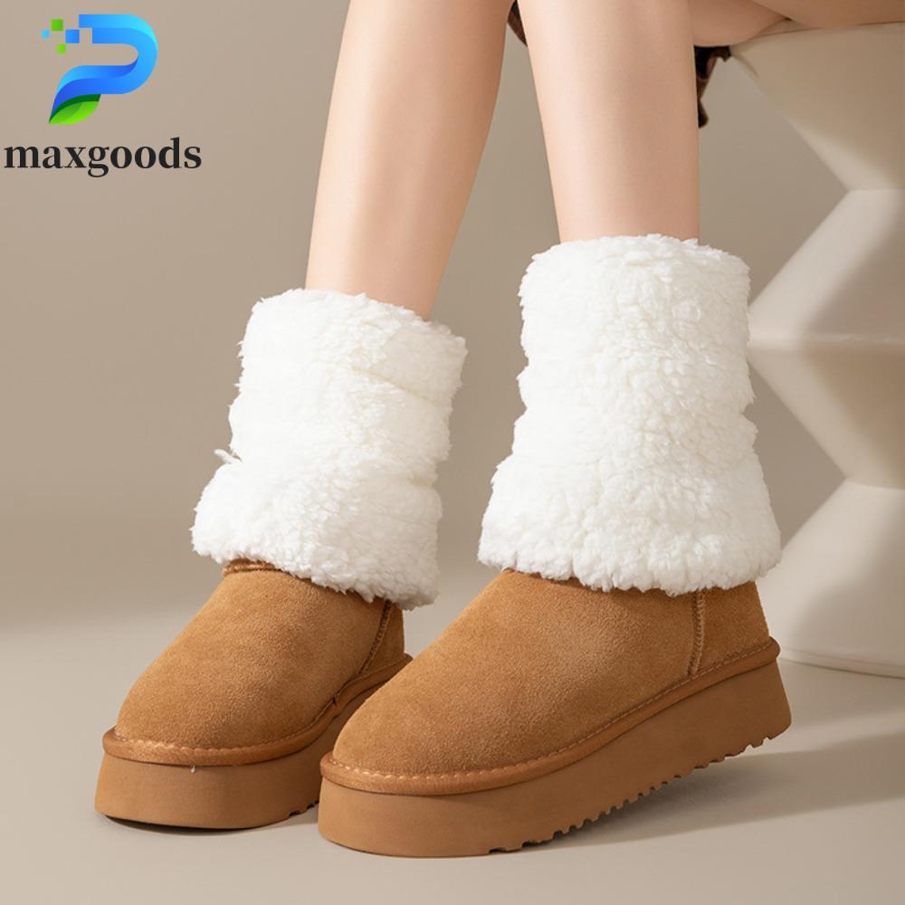 Đôi Boot Gothic Y2K 20cm Lông Chân Ấm Áp, Thiết Kế Nhẹ Nhàng với Mầu Trơn