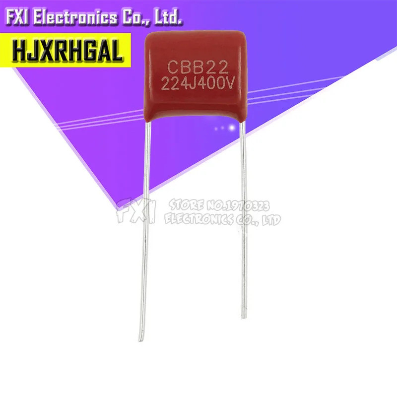 20 Chiếc 400V224J 400V 0.22UF 220NF 400V 224J 224 CBB P10 Tụ Điện Phim Polypropylen Mới