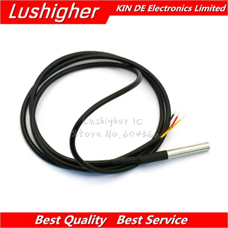 1 Cái DS18B20 Chống Thấm Nước 1 Mét Đo Nhiệt Độ Cảm Biến Nhiệt Độ