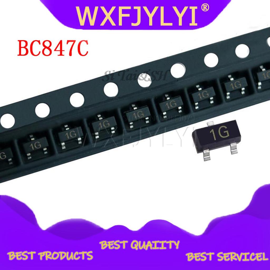 100 CÁI BC847C SOT23 BC847C SOT SMD SOT-23 1G bóng bán dẫn mới