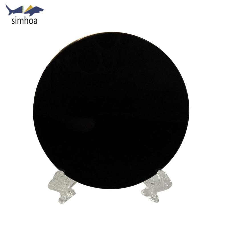Simhoa Đen Obsidian Đĩa Obsidian Bỏ Túi Gương Cho Thiền Thủ Công