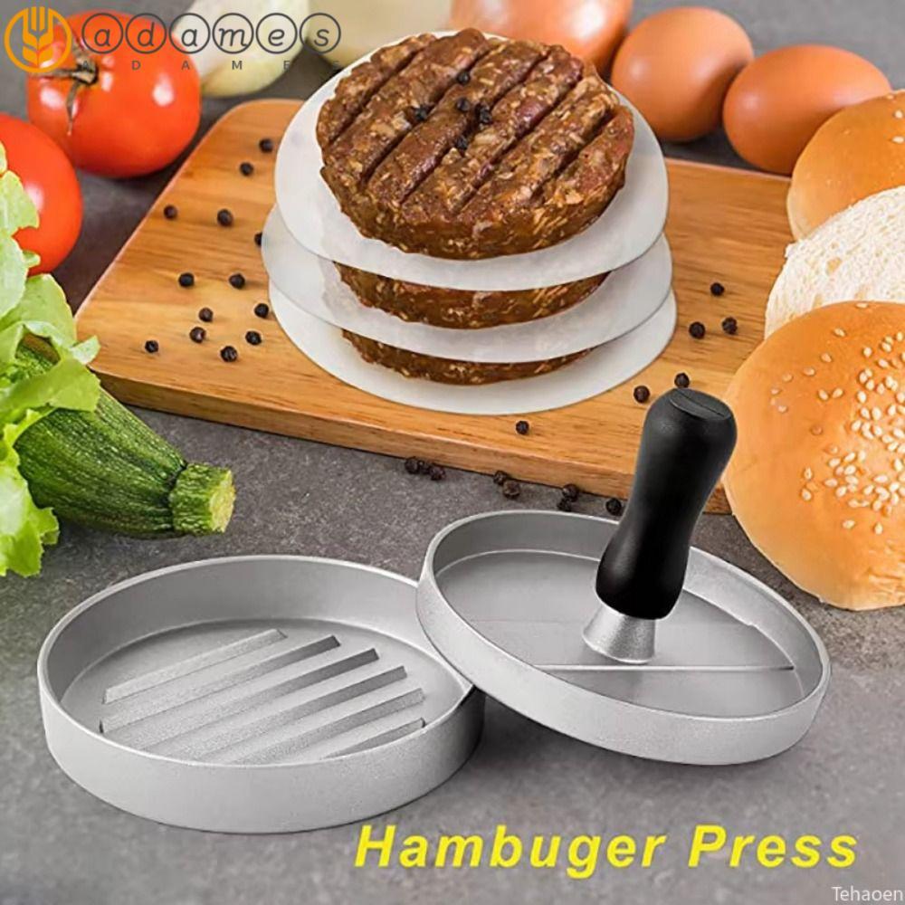 ADAMES Hamburger Máy ép thịt, Khuôn Hamburger nhôm chống dính, Chống dính với 100 Giấy Patty Thép kh