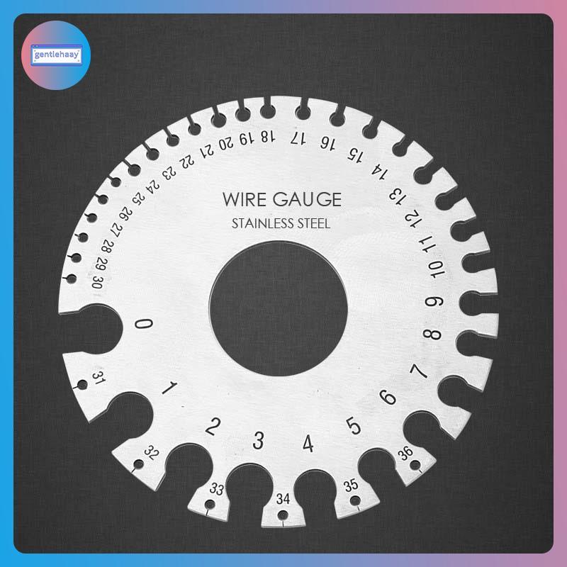 GG 0-36 Tròn AWG SWG Đồng Hồ Đo Độ Dày Thước Đo Đường Kính Thép Không Gỉ Đo Dụng Cụ VN