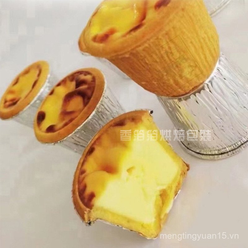 Tấm Tart Khuôn Dùng Một Lần Tart Trứng Tart Khay Nhôm Ống Cao Trứng Tart Đáy Khay Cao Trứng Tart Cốc