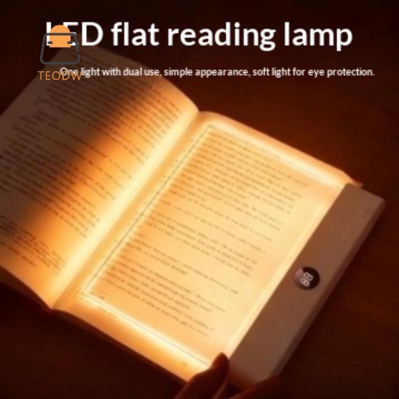 [TeOdw-t] Đèn đọc sách Đèn đọc sách Đèn LED trong suốt có thể sạc lại Đèn đọc sách phẳng có thể điều chỉnh độ sáng Bảng điều khiển Đèn hẹn giờ 3 màu Đèn trang đầy đủ [MỚI]