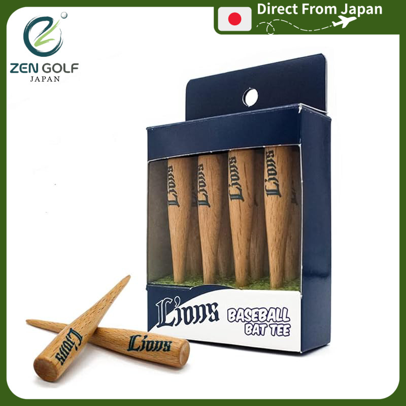 Hokushin Trading Saitama Seibu Lions Baseball Bat Shaped Tee 8P W21TEE004 Beige