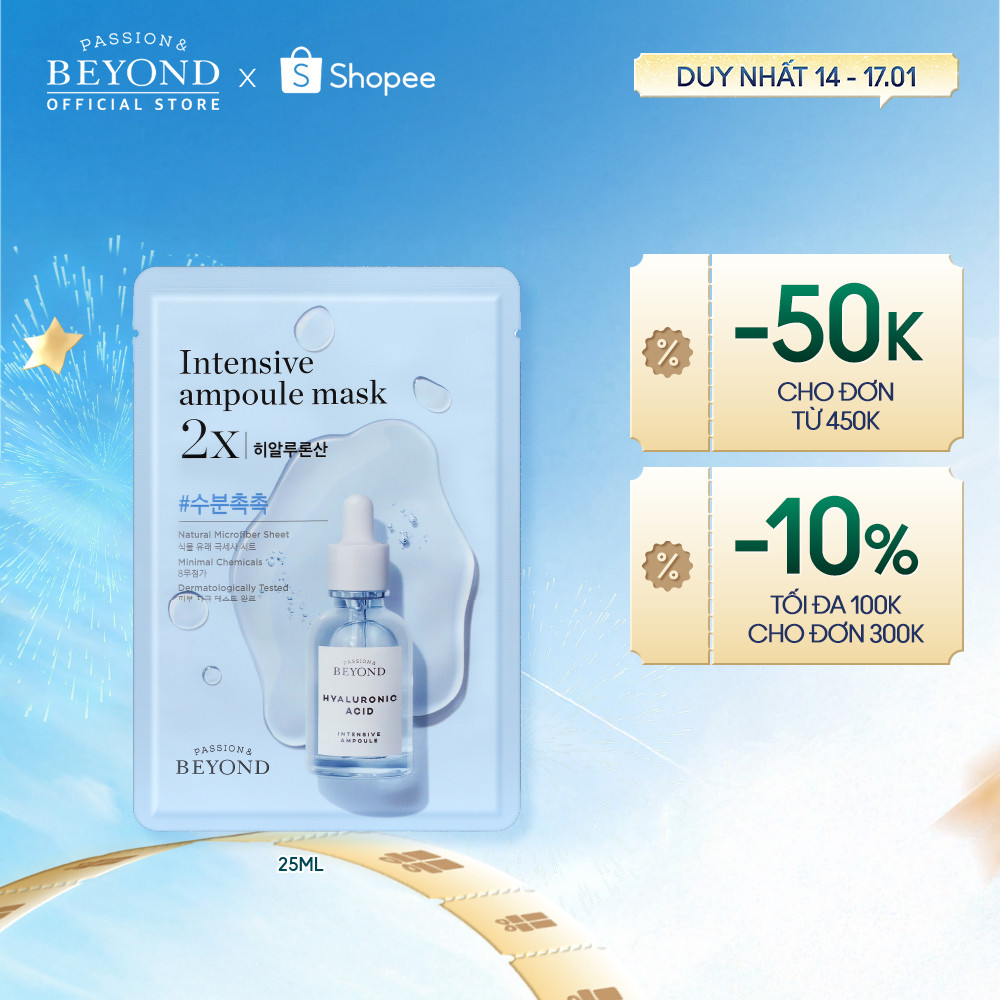 [Beyond Official] Mặt nạ cấp ẩm Beyond Intensive Ampoule Mask 2X Hyaluronic Acid 25ml
