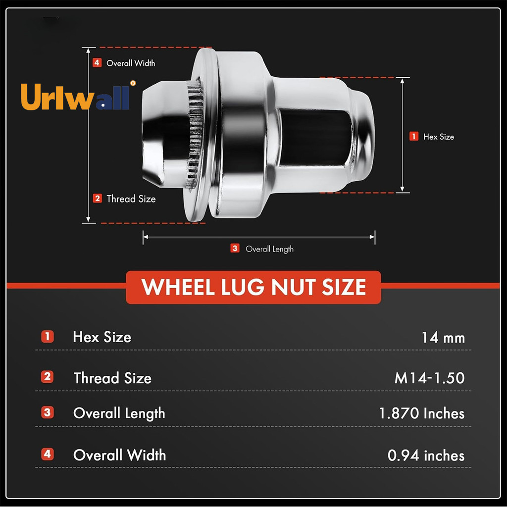 M14-1.50 Bánh Xe Lug Nuts Tương Thích Với LS460 2007-2017 LC500 LC500h 2018-2020 LS600h 2008-2016 Tr