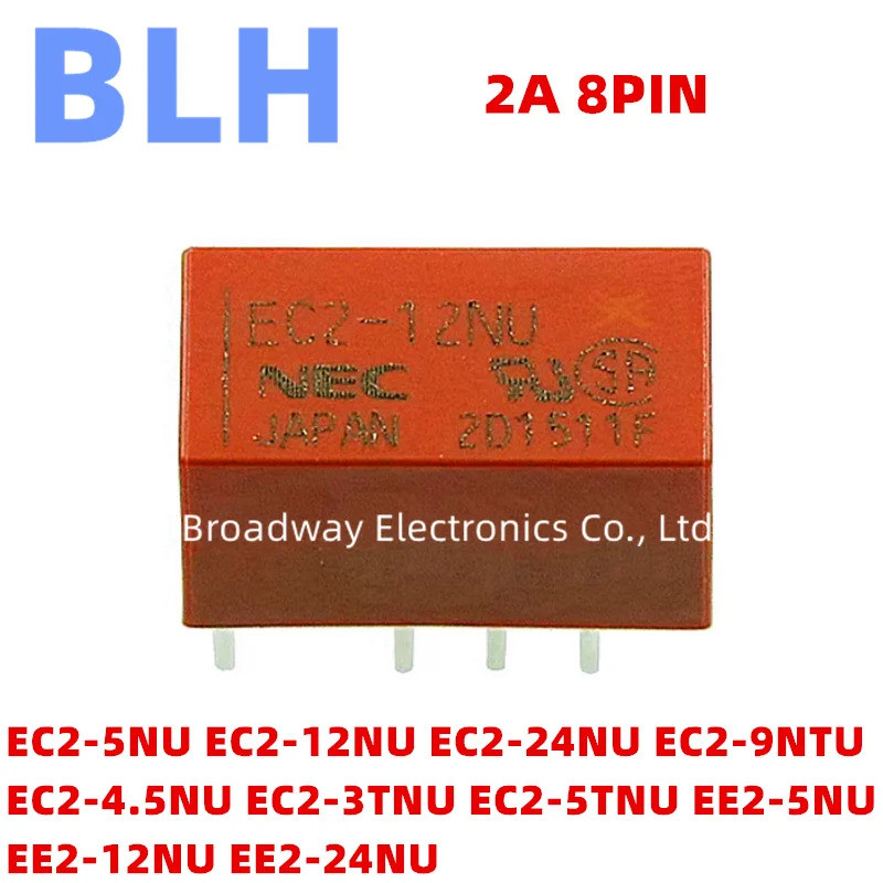 5 CÁI EC2-5NU EC2-12NU EC2-24NU EC2-9NTU EC2-4.5NU EC2-3TNU EC2-5TNU EE2-12NU EE2-24NU 2A 8PIN RELAY