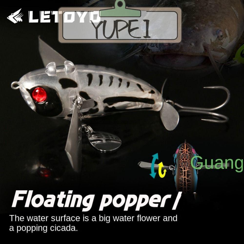 YUPEI Cánh quạt Warbler Lure - Poper Sequin 70mm 20g cho Bass Topwater