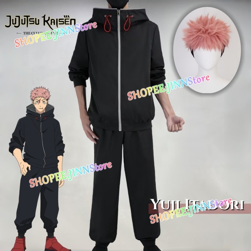 -JINN ITADORI YUJI Hoodie đen Jujutsu Kaisen Season 3, Trang phục hoá trang anime chính thức