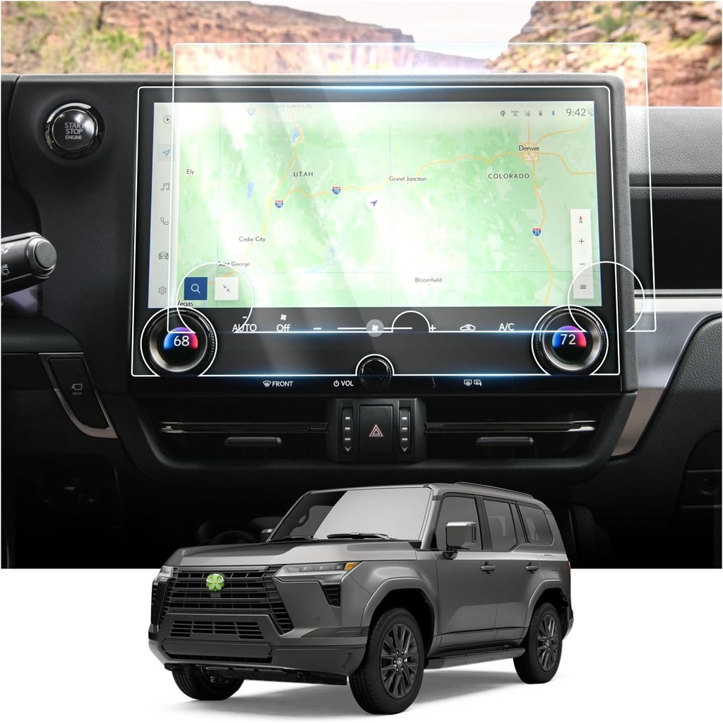 Ruiya 2024 2025 GX550 Tấm bảo vệ màn hình cho phụ kiện Lexus GX550 Phim Nano nhựa Tương thích với 20