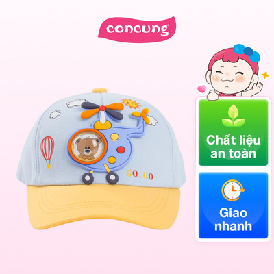 Nón bé trai lớn 3-6Y lưỡi trai Animo A2510_MN021 (52cm,Xanh-Vàng)