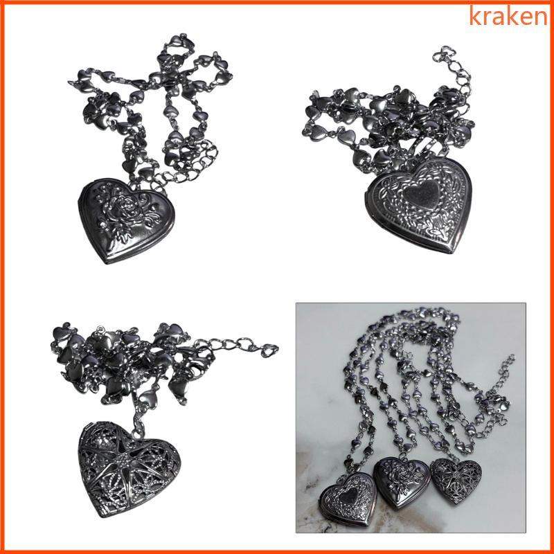 Vòng cổ KRA Heart Locket khắc tinh tế - Trang sức cổ điển