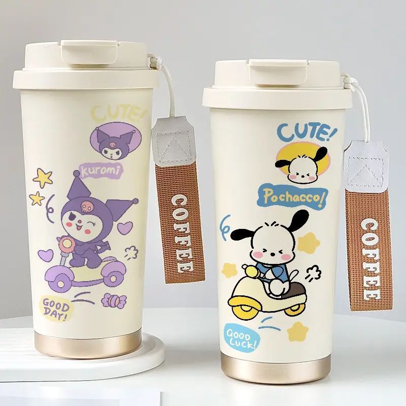 Cốc nước giữ nhiệt cute inox 316 không gỉ bình uống nước dung tích lớn 530ml tiện cho học sinh sử dụ