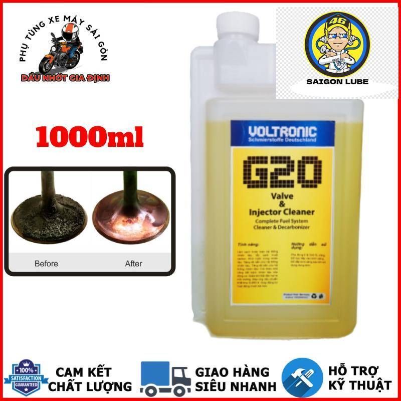 Phụ gia xăng, vệ sinh kim phun, buồng đốt VOLTRONIC G20 1 LÍT