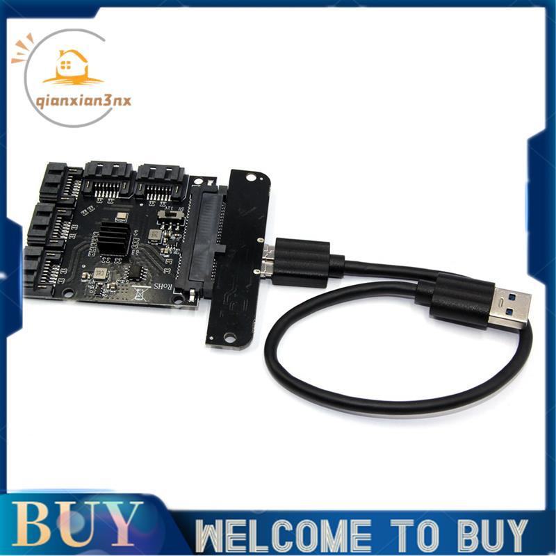 Thẻ mở rộng USB 3.0 sang 3.0 tốc độ cao Bộ điều khiển ổ cứng 5 cổng JMB575 Bộ chuyển đổi 1 đến 5