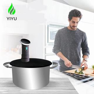 Nắp silicon Sous Vide YIYU, Nắp hút chân không màu đen / xám kín, giữ lại độ ẩm và hương vị Nồi nấu ăn chính xác Nắp silicon nhà bếp